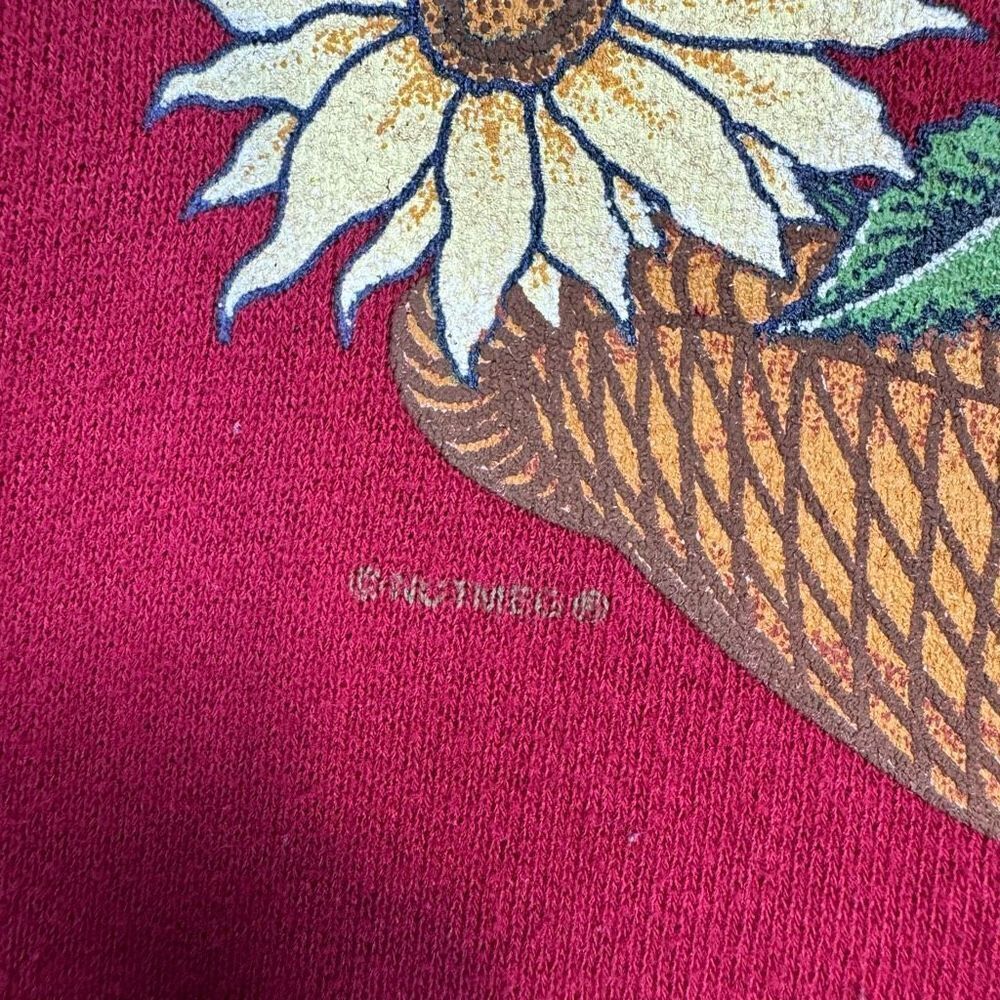 Nutmeg Vintage Daisy Sweatshirt Unisex Size Large USA Made - Picture 4 of 10